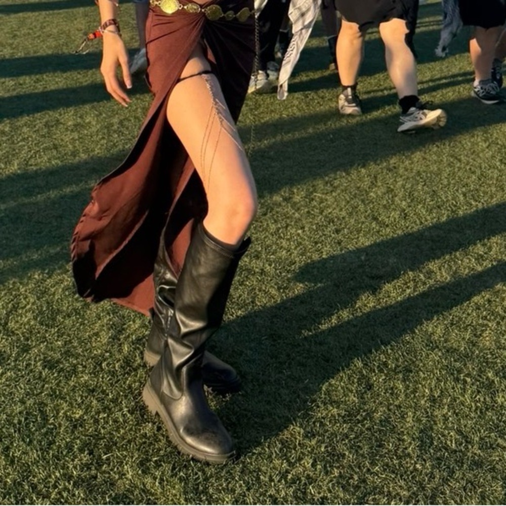 Seychelles Black Leather Heeled Boots